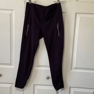 High Rise Extra Warm 7/8 Leggings, Dark Purple, Active Performance, Large